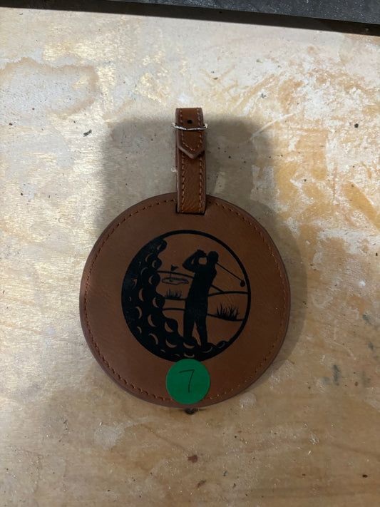 Faux Leather Golf Tee Holder