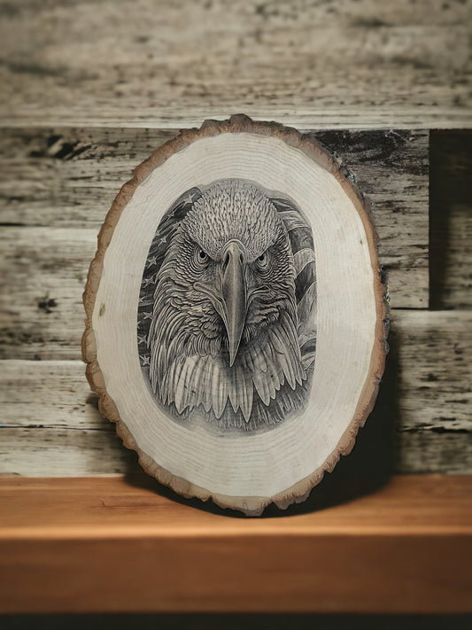 Live Edge Oval Wood Plaque