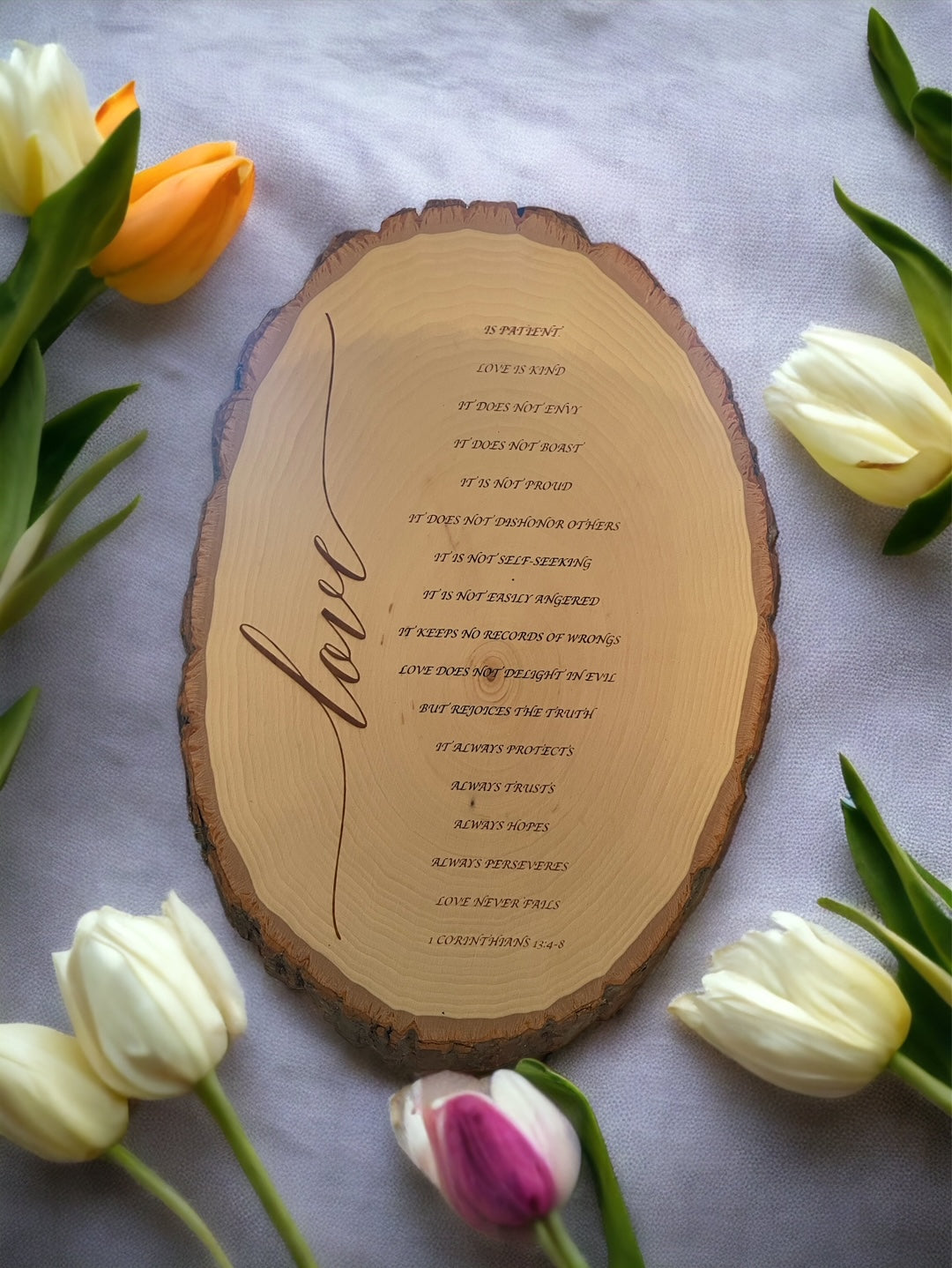 Live Edge Oval Wood Plaque