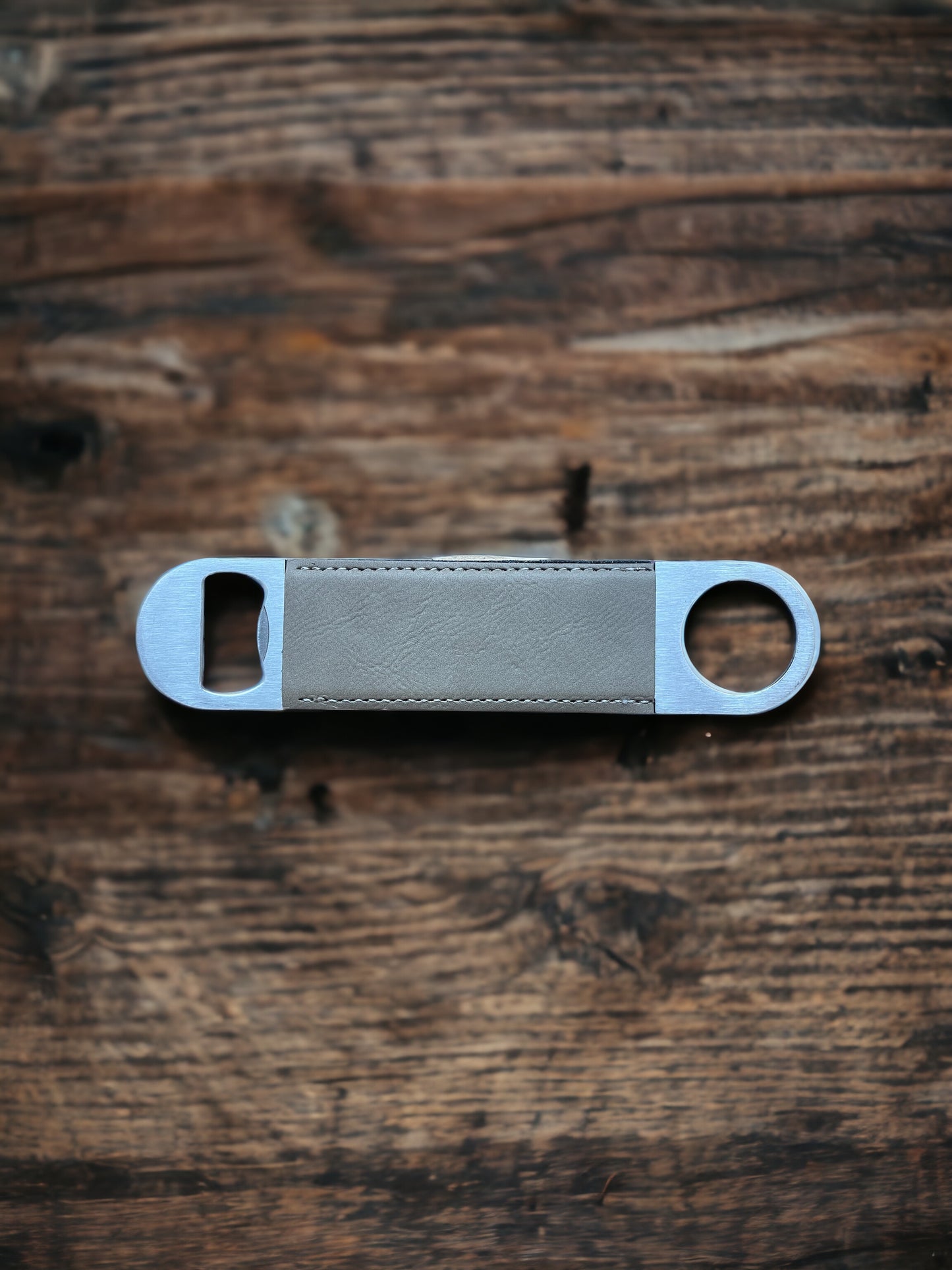 Faux Leather Wrapped Bottle Opener